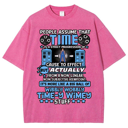 Wibbly Wobbly Timey Wimey Stuff  Vintage Distressed T-shirt