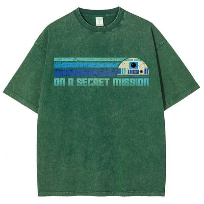 On A Secret Mission Vintage Distressed T-shirt
