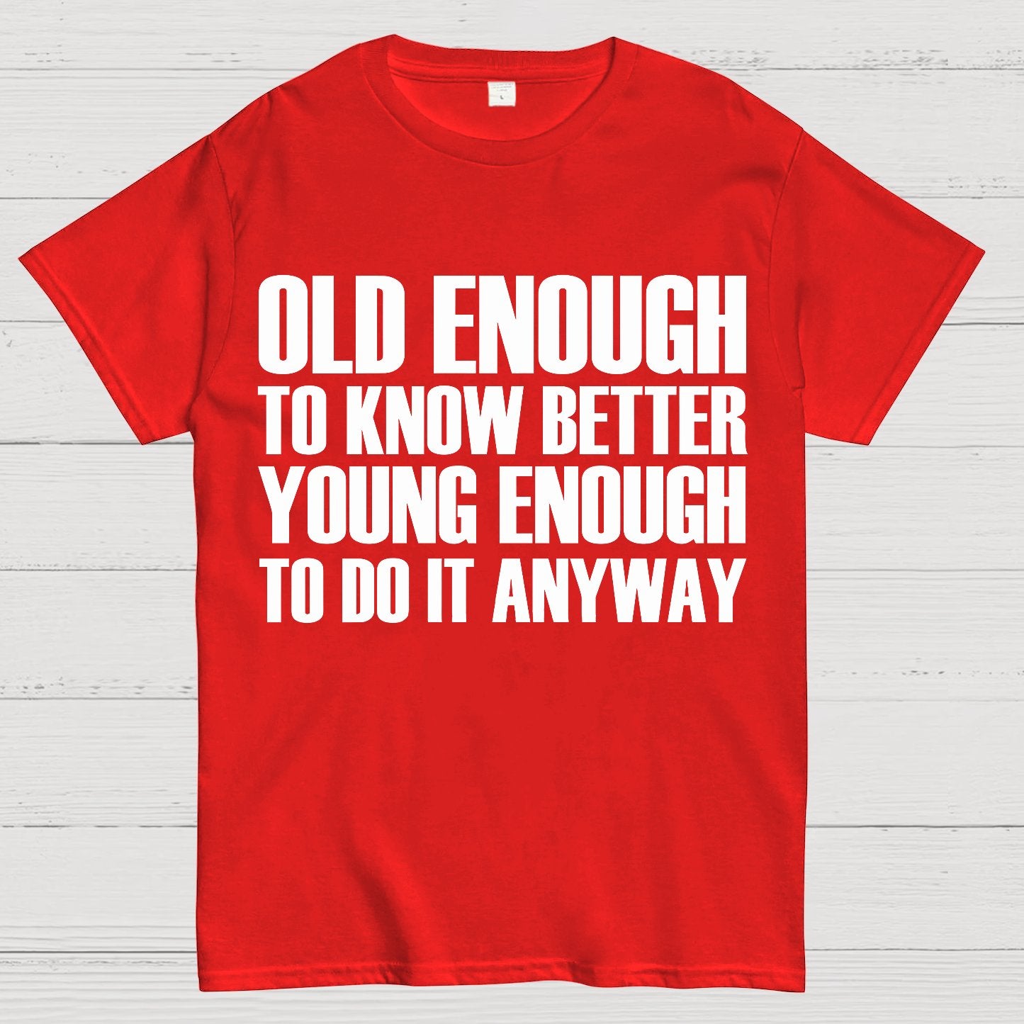 Old Enough To Know Better Young Enough To Do It Anyway Geek T-Shirt