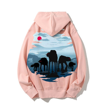 Assault Squad Printed Back Cotton Hoodie