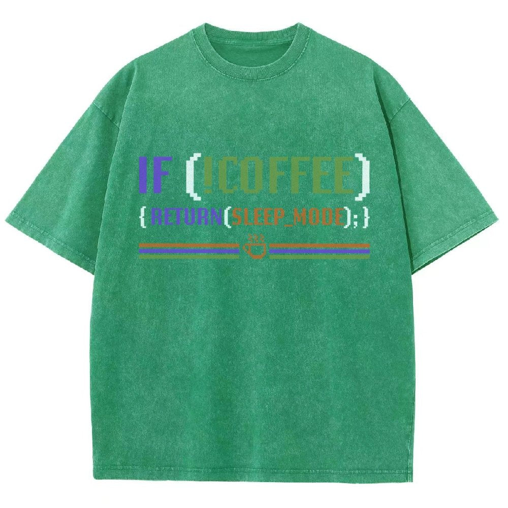 Coder Without Coffee Vintage Distressed T-shirt