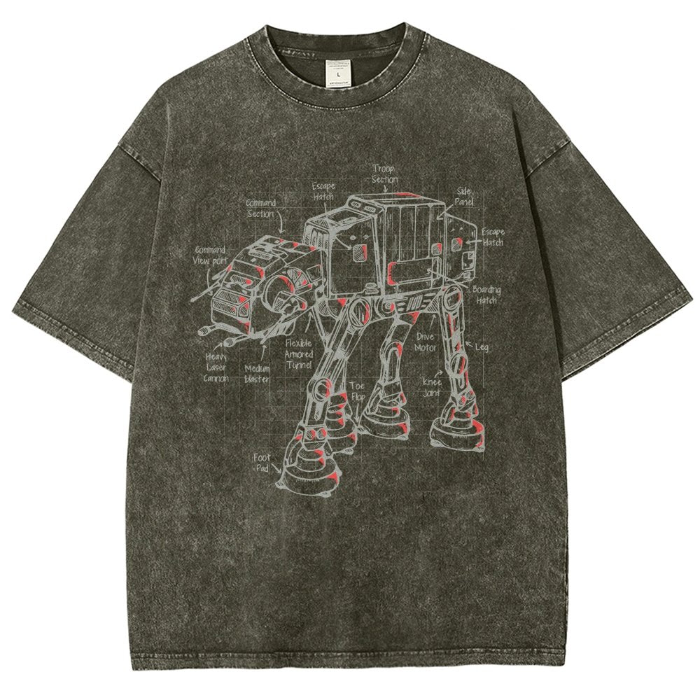 Walker's Blueprint Vintage Distressed T-shirt