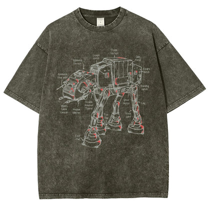 Walker's Blueprint Vintage Distressed T-shirt