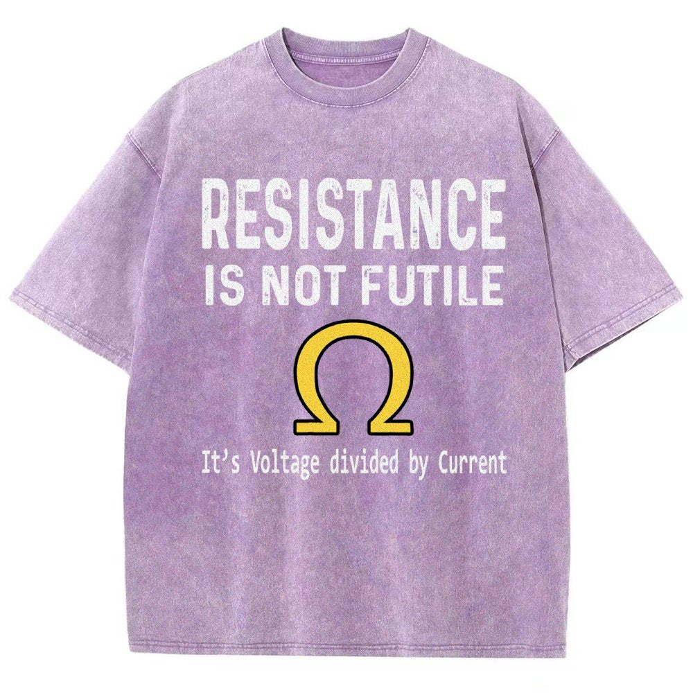 Ohm's Law Resistance Is Not Futile Vintage Distressed T-shirt