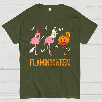 Halloween Flamingo Geek T-Shirt