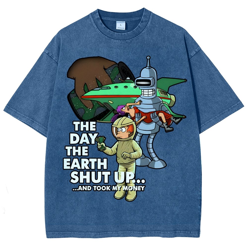 The day the earth shut up... Vintage Distressed T-shirt