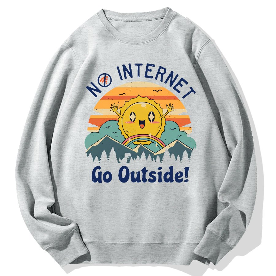 No Network Geek Cotton Sweatshirt