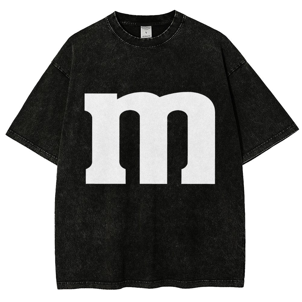 Fun letter M Vintage Distressed T-shirt
