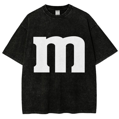 Fun letter M Vintage Distressed T-shirt