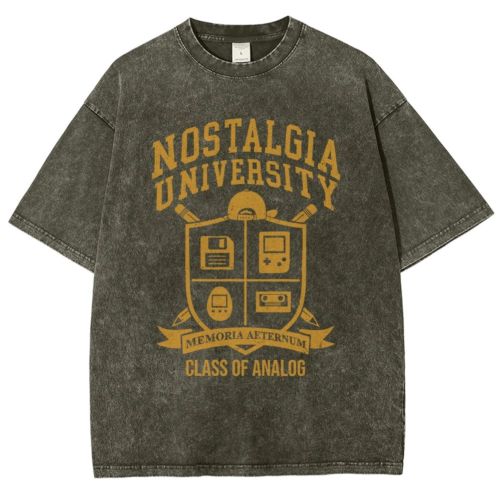Nostalgia University Vintage Distressed T-shirt