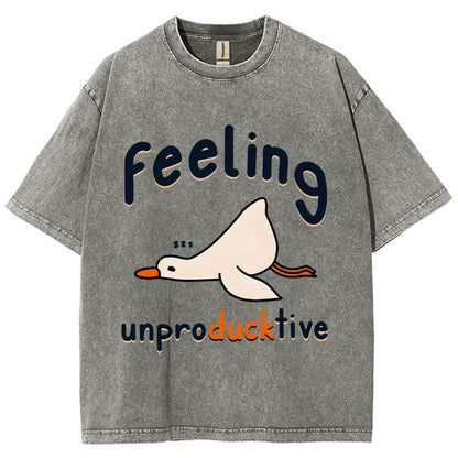Feeling Unproducktive Vintage Distressed T-shirt
