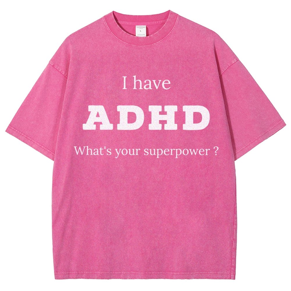 Adhd Is My Superpower Vintage Distressed T-shirt