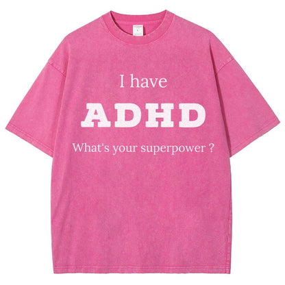 Adhd Is My Superpower Vintage Distressed T-shirt