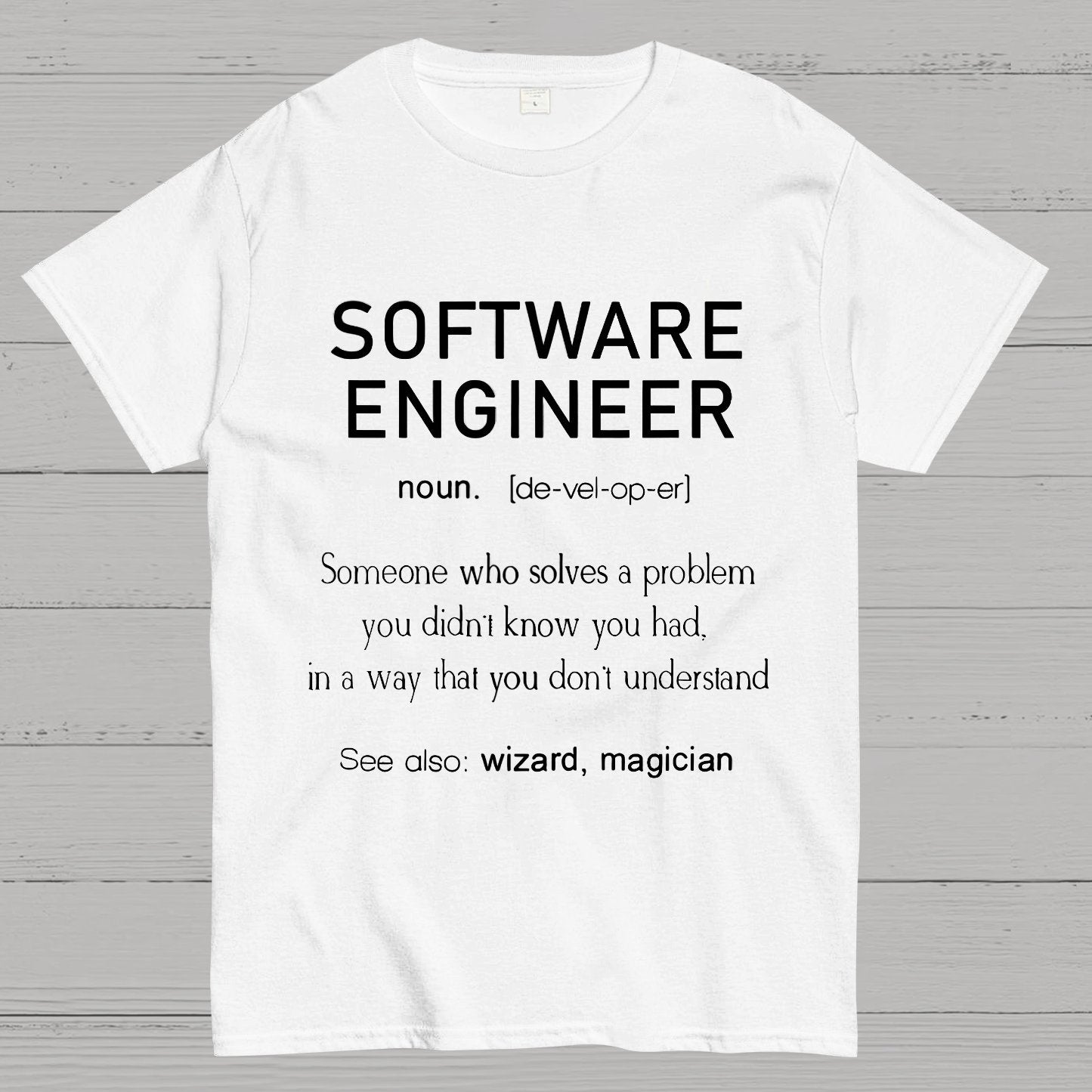 Software Engineer Definition Shirt Coder Definition Geek T-Shirt
