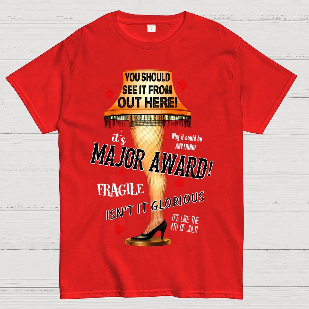 It's a Major Award Leg Lamp Christmas Geek T-Shirt