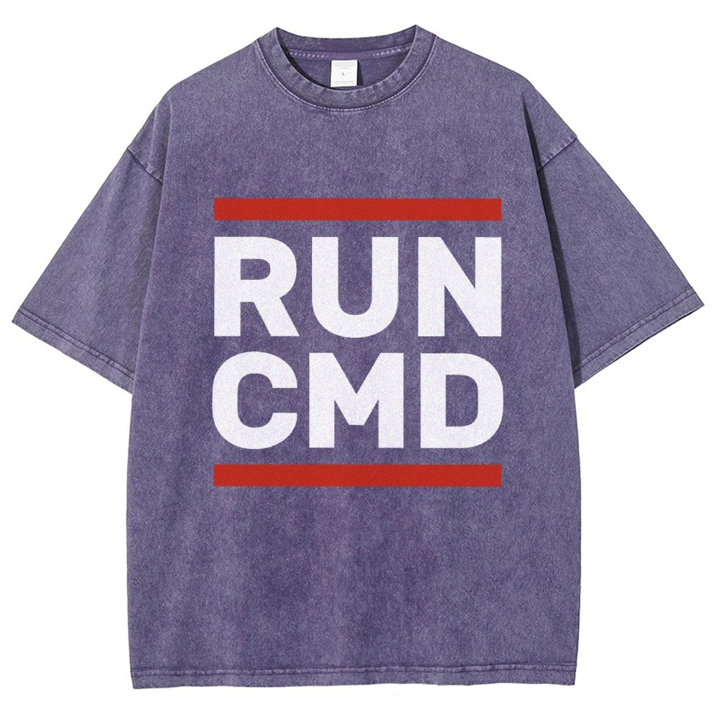 RUN CMD Vintage Distressed T-shirt