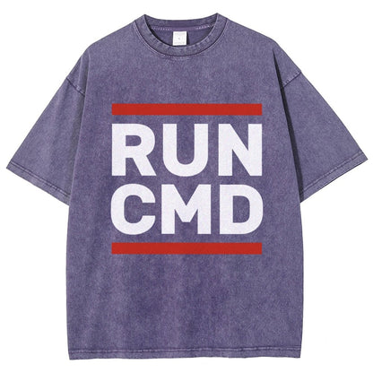 RUN CMD Vintage Distressed T-shirt