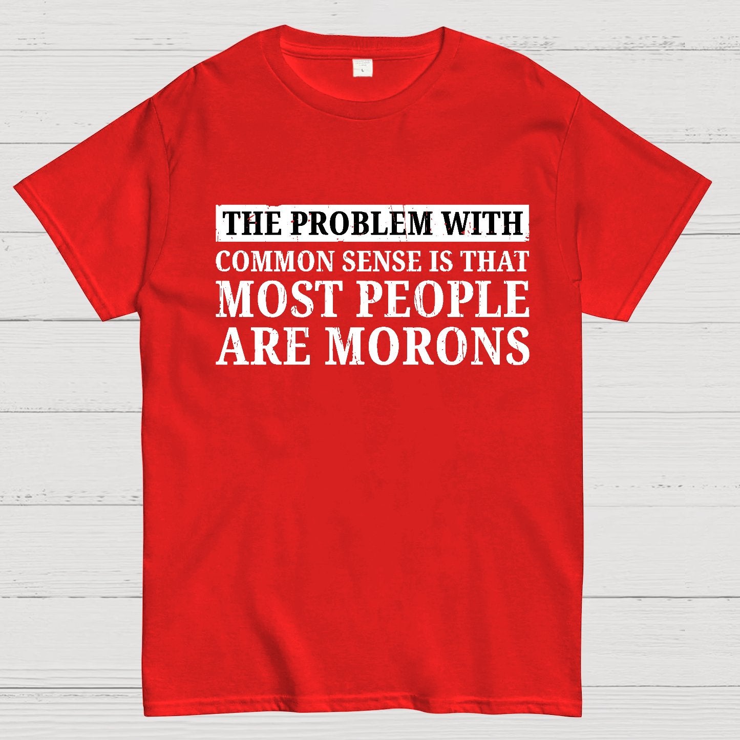 The Problem With Common Sense Patch Geek T-Shirt