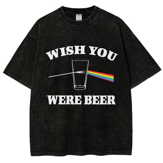 Wish You Were Beer Vintage Distressed T-shirt