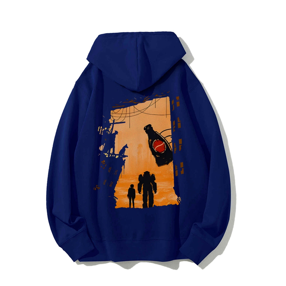Welcome To This Land Printed Back Unisex Cotton Hoodie