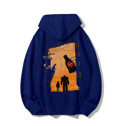 Welcome To This Land Printed Back Unisex Cotton Hoodie