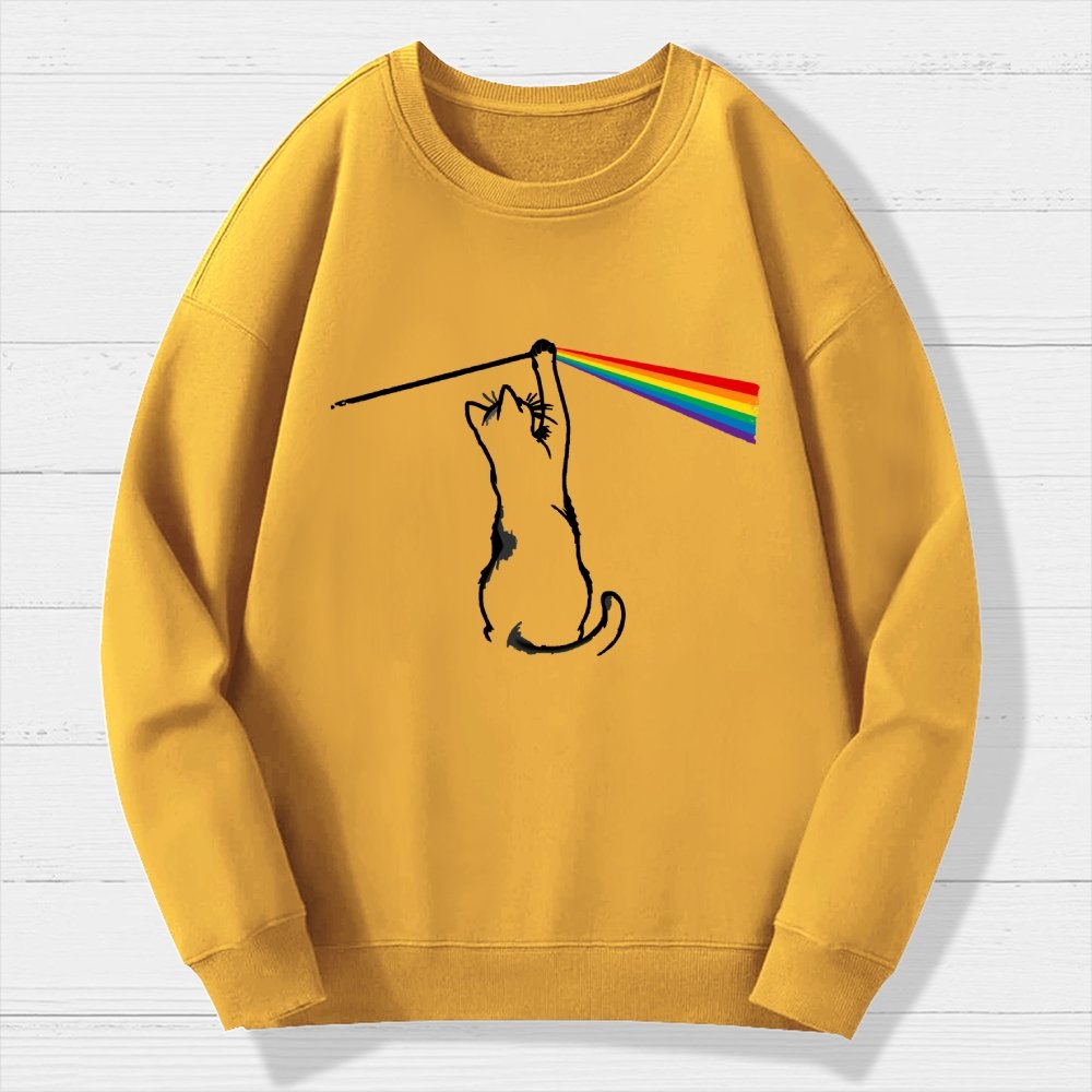 Funny Cat  Geek Cotton Sweatshirt