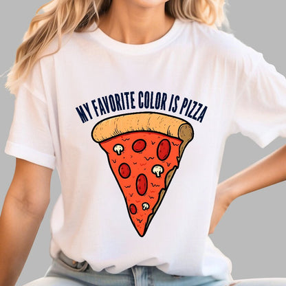 My Favorite Color is Pizza Funny Geek T-Shirt