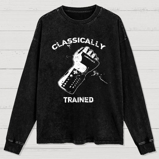 Classically Trained Gamer Washed Long Sleeve Tee