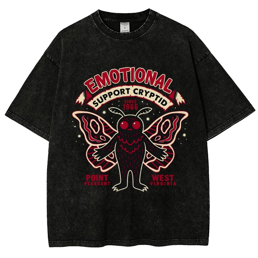 Emotional Support Cryptid Vintage Distressed T-shirt