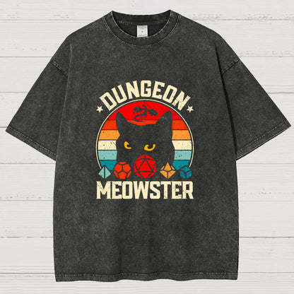 Dungeon Meowster Vintage Distressed T-shirt