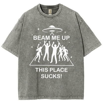 Warp Me Away Vintage Distressed T-shirt