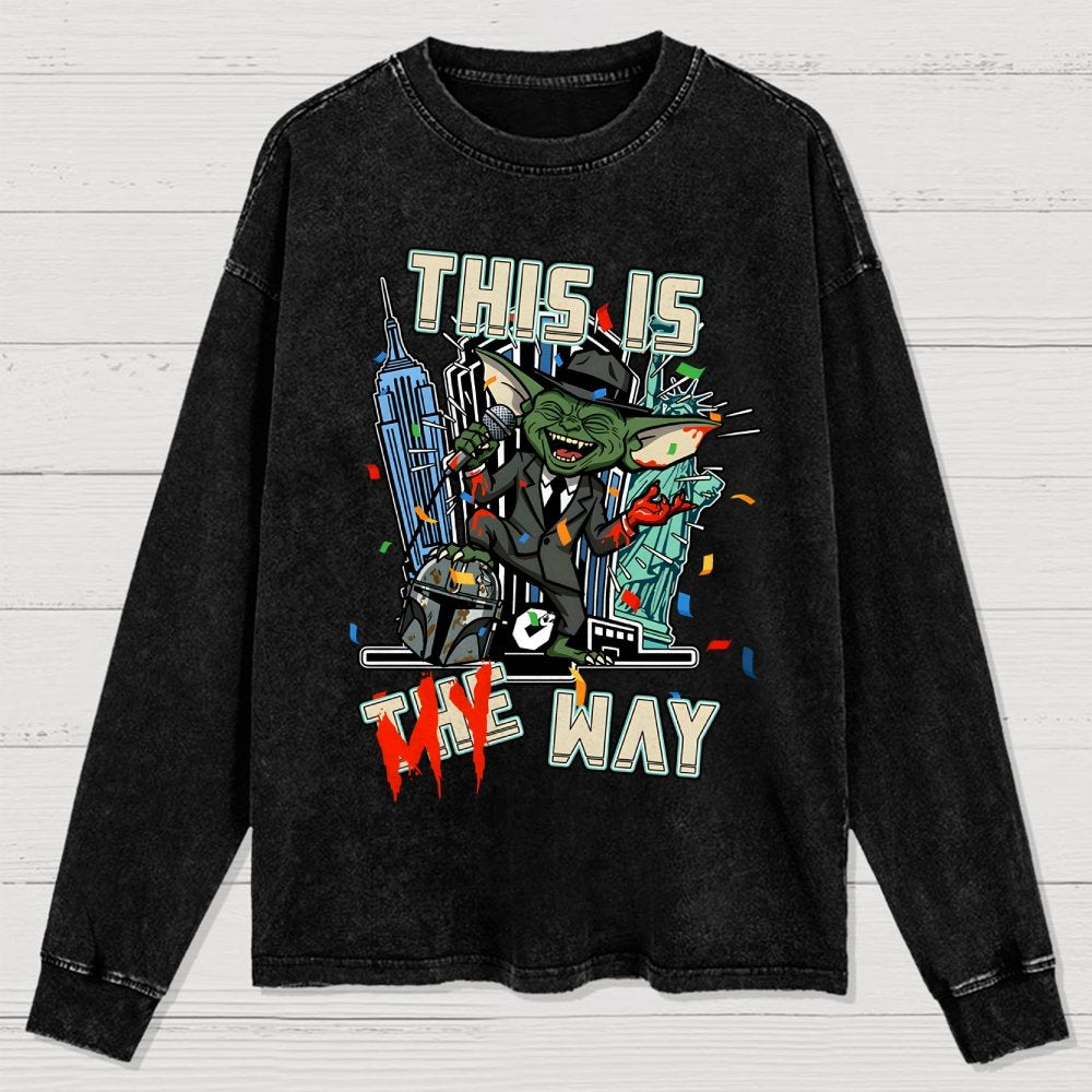 My WAY Washed Long Sleeve Tee