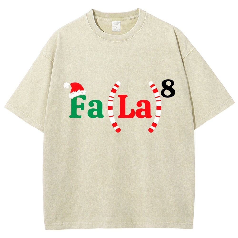 Fa La La La La Christmas Math Vintage Distressed T-shirt