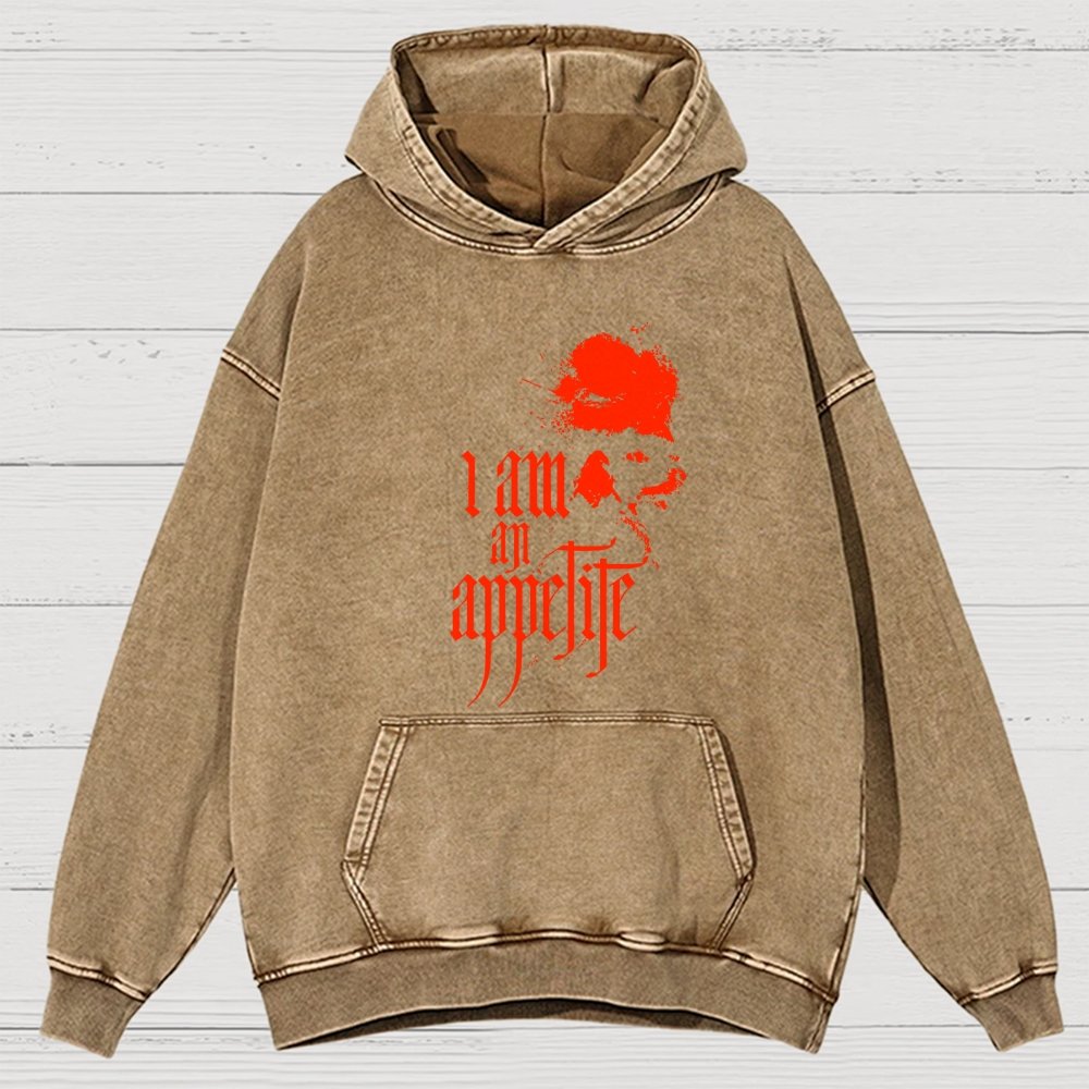 I Am An Appetite Vintage Distressed Hoodie
