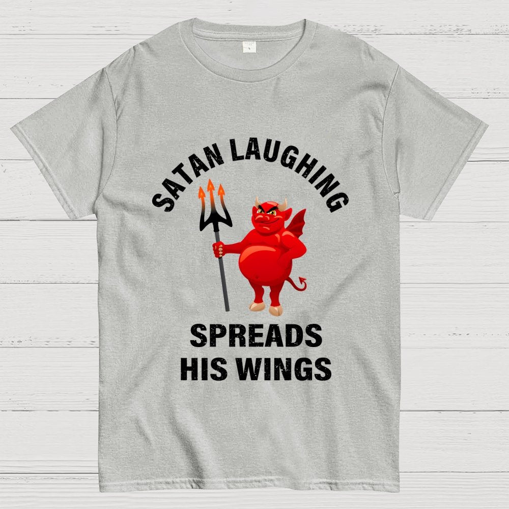 Satan Laughing Spreads His Wings Unisex Geek T-Shirt