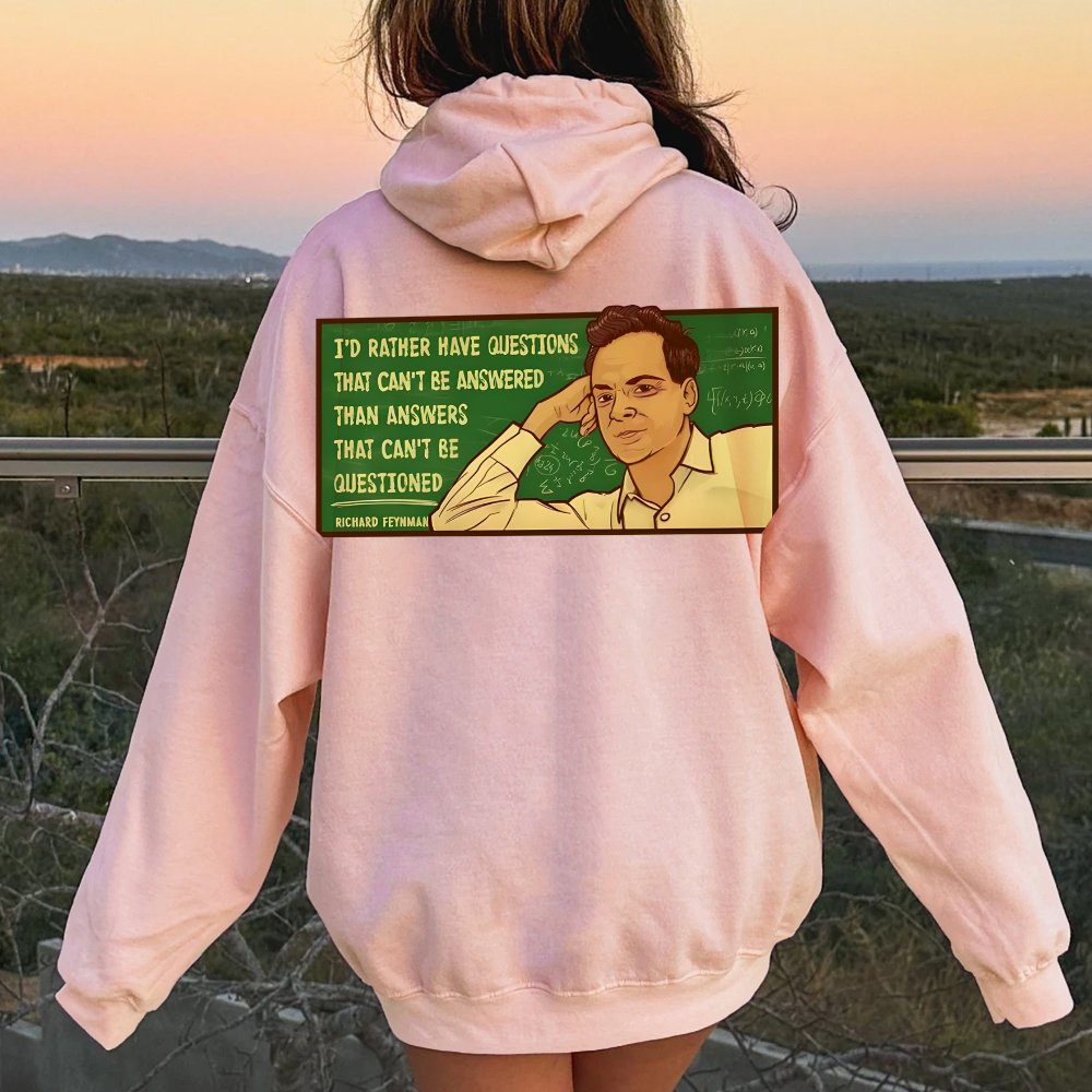 Feynman Science Printed Back Cotton Hoodie