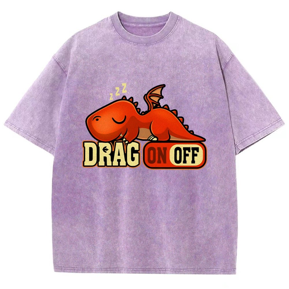 Drag On Off Vintage Distressed T-shirt