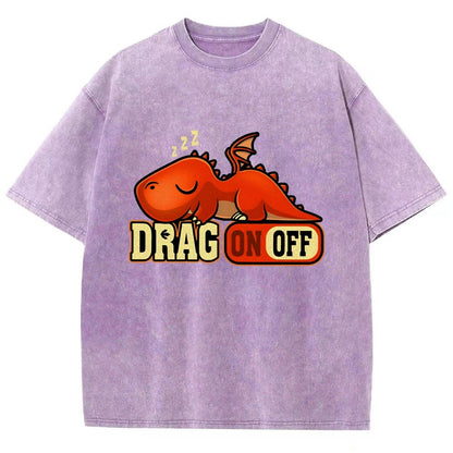 Drag On Off Vintage Distressed T-shirt