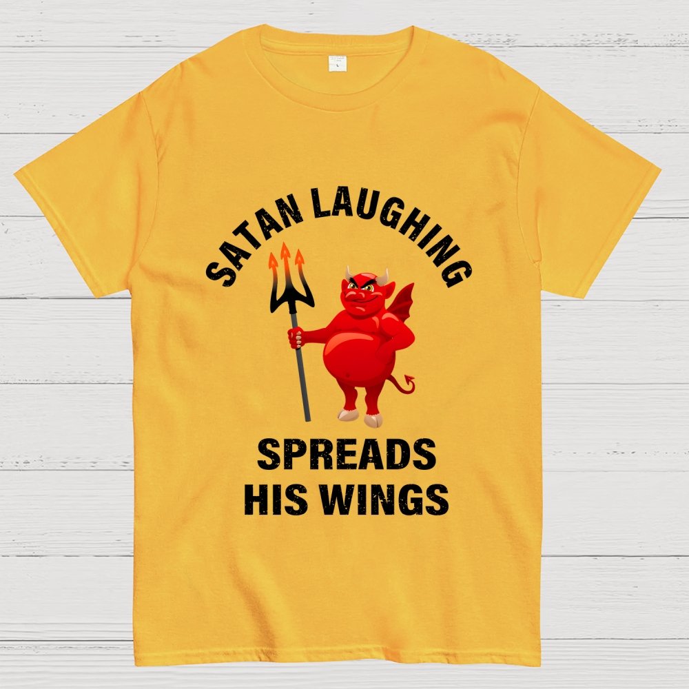 Satan Laughing Spreads His Wings Unisex Geek T-Shirt