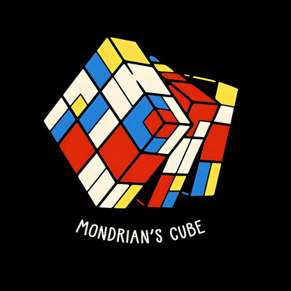 The Mondrian Rubik Cube Geek T-Shirt
