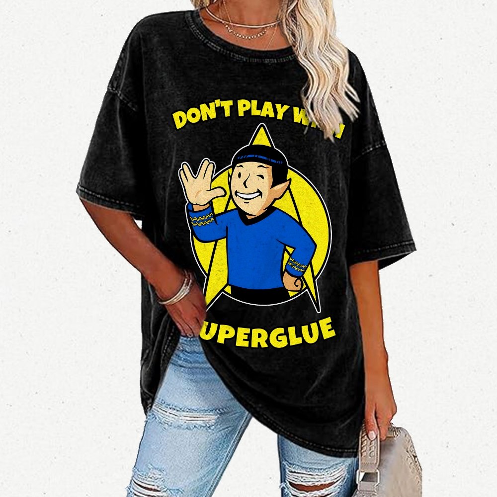 Don't Play With Superglue Vintage Distressed T-shirt