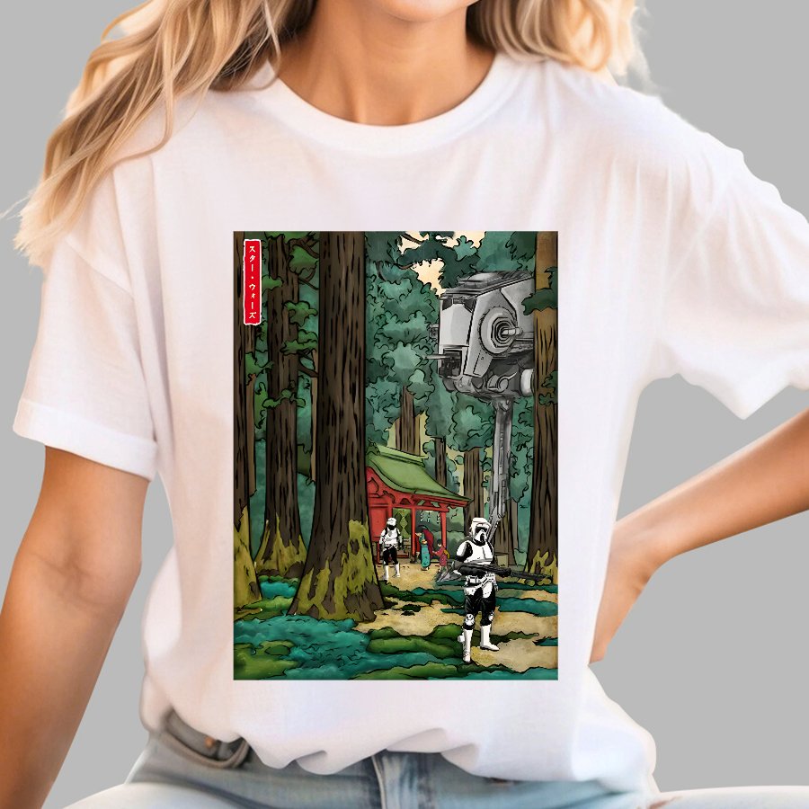 Mystic Cosmos in japanese forest Geek T-Shirt