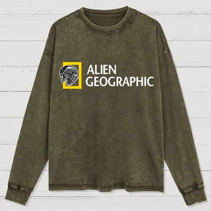 Mystery Geographic Washed Long Sleeve Tee