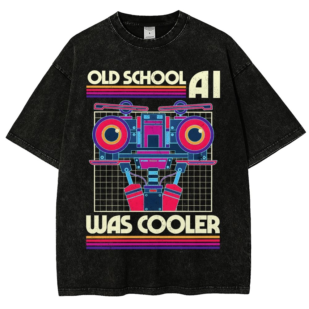 Old School AI Was Cooler Vintage Distressed T-shirt
