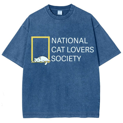 National Cat Lovers Society Vintage Distressed T-shirt