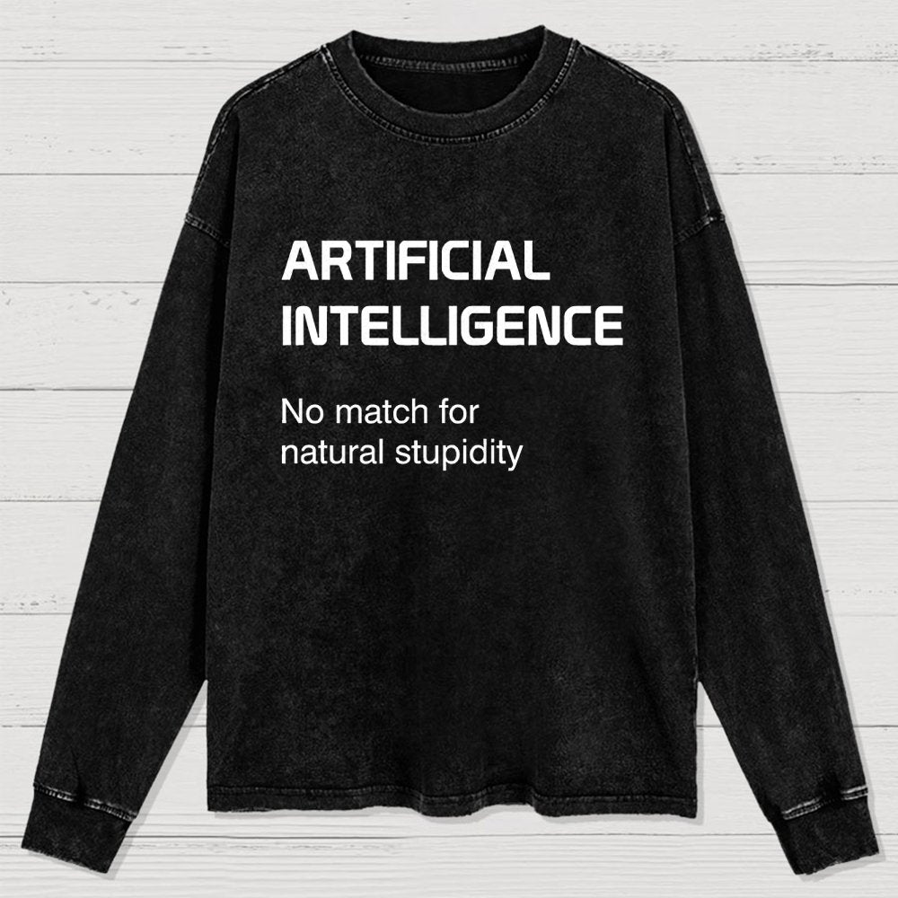 ARTIFICIAL INTELLIGENCE Washed Long Sleeve Tee