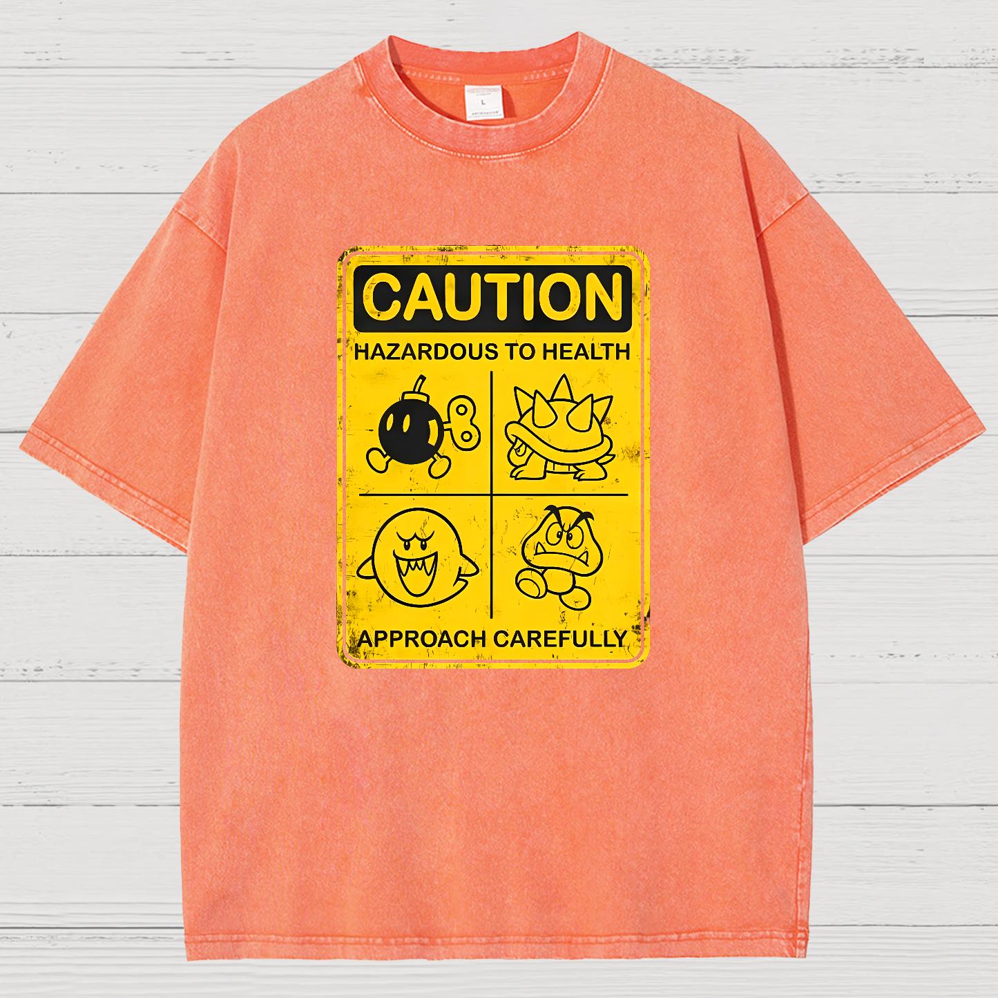 Caution Hazardous To Health Vintage Distressed T-shirt