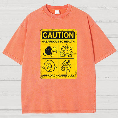 Caution Hazardous To Health Vintage Distressed T-shirt