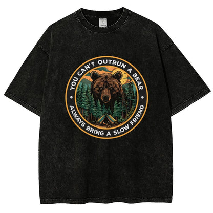 You Can't Outrun A Bear Vintage Distressed T-shirt