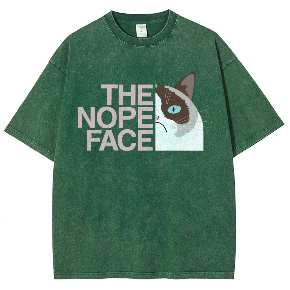 The Nope Face Vintage Distressed T-shirt
